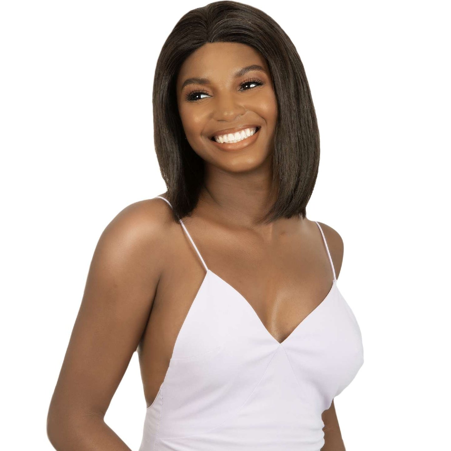 Bare Beauty - Human Hair Wig With 13 Inch X 4 Inch Free Part Hand-Tied Lace Front Wig Straight - #Natural Color