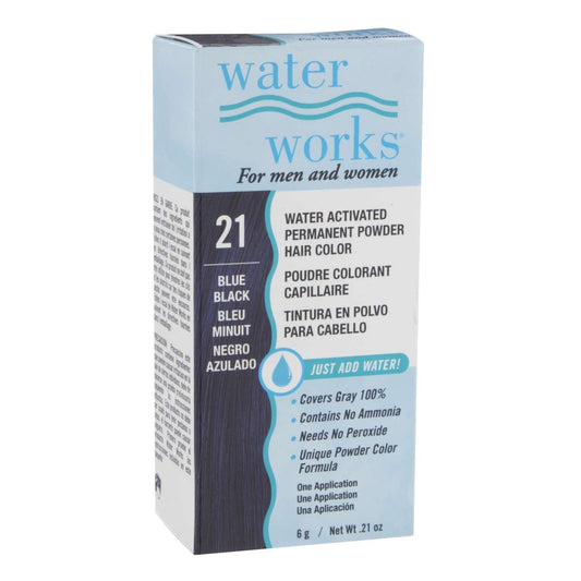 Waterworks Powder Hair Color 21 Blue Black 0.2 Oz