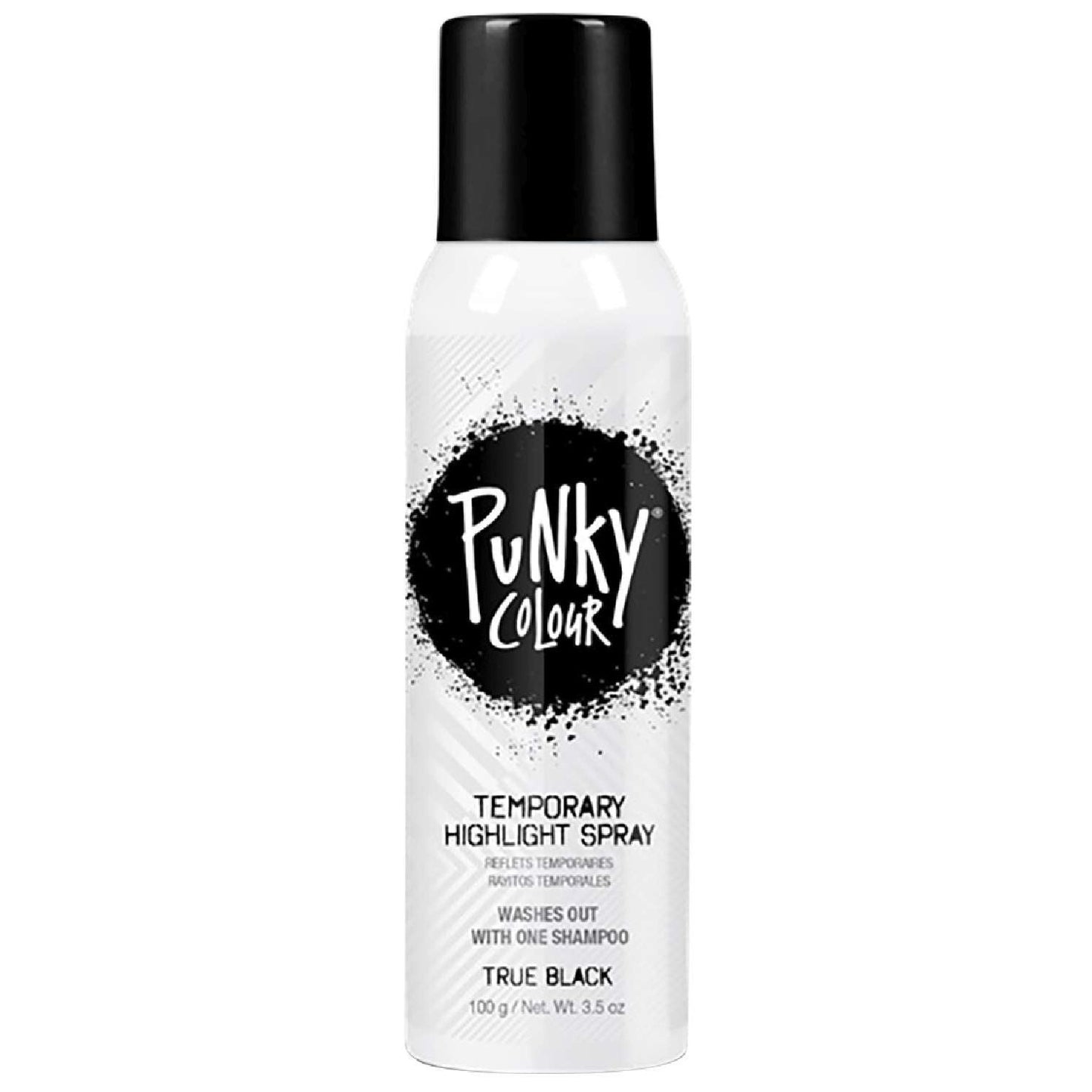 Punky Color Spray resaltador de color temporal True Black 3.5 Oz