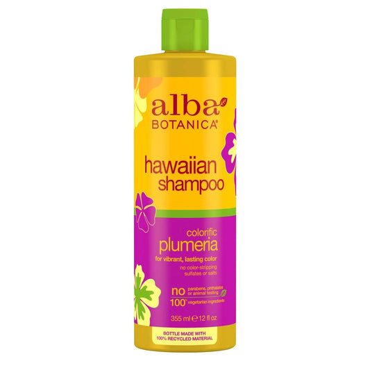 Alba Botanica Hawaiian Shampoo - Colorific Plumeria 12 Oz