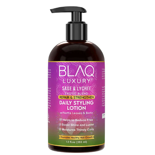 Blaq Luxury Sage And Lyche Daily Styling Lotion 12 Oz