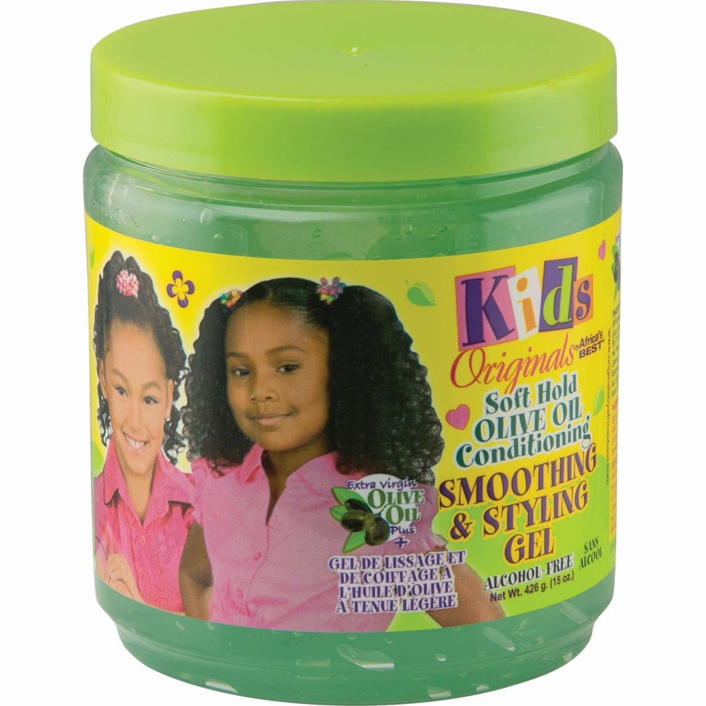 Africas Best Kids Originals Gel para peinar con aceite de oliva, 15 onzas