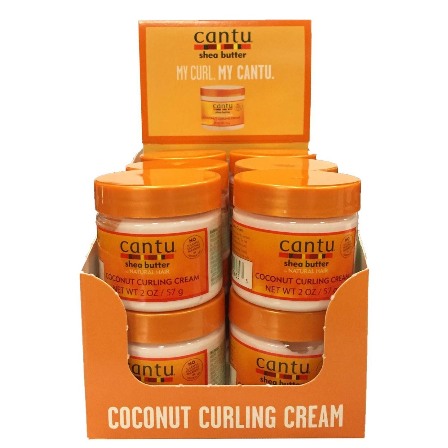 Cantu manteca de karité para cabello natural crema rizadora de coco 2 oz