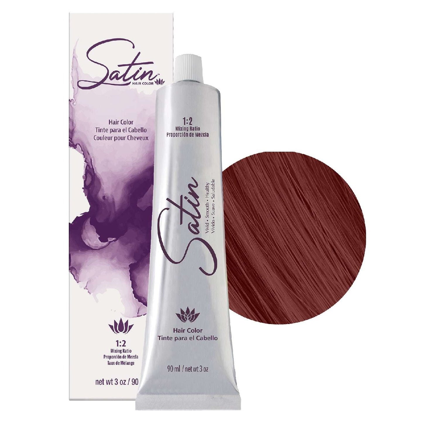 Satin Hair Color 5Mr Light Red Mahogany Chestnut 3 Oz