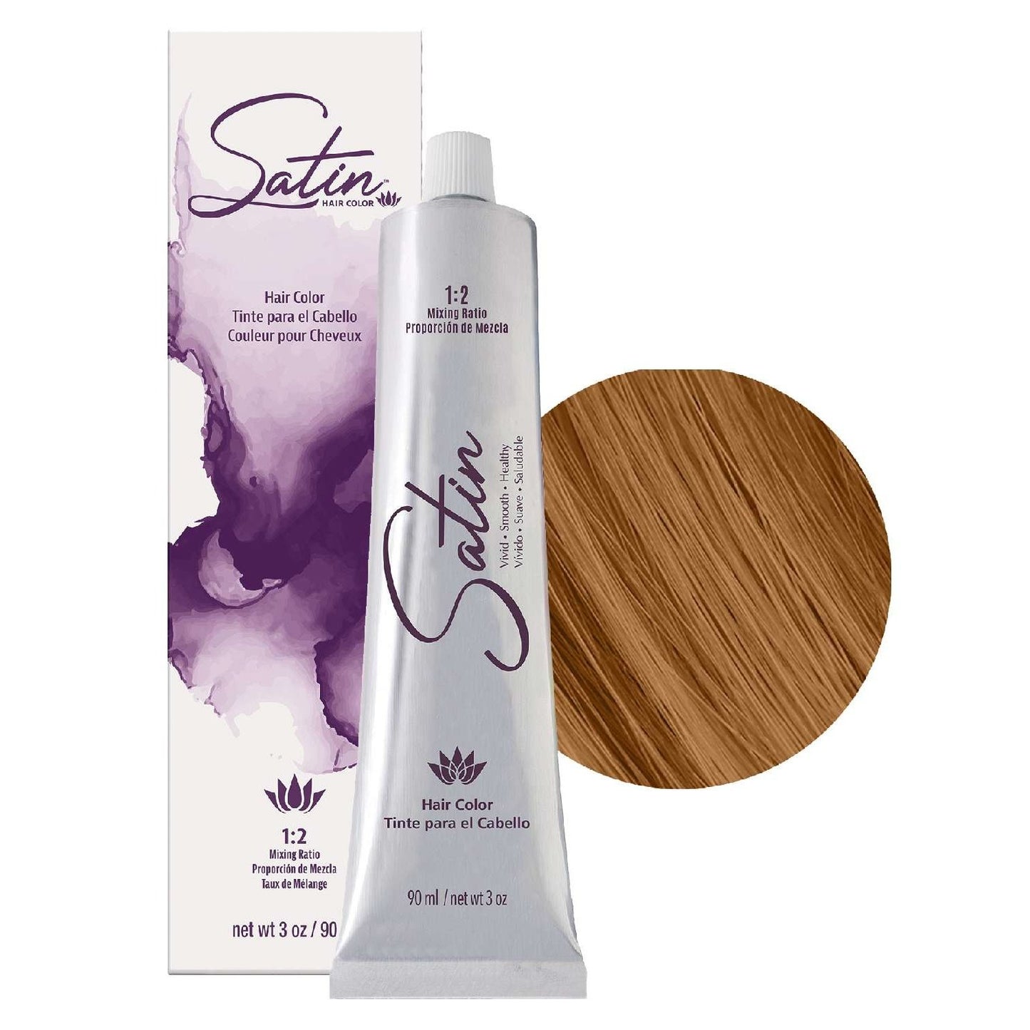 Color de cabello satinado 8Gc Rubio cobrizo dorado claro 3 Oz