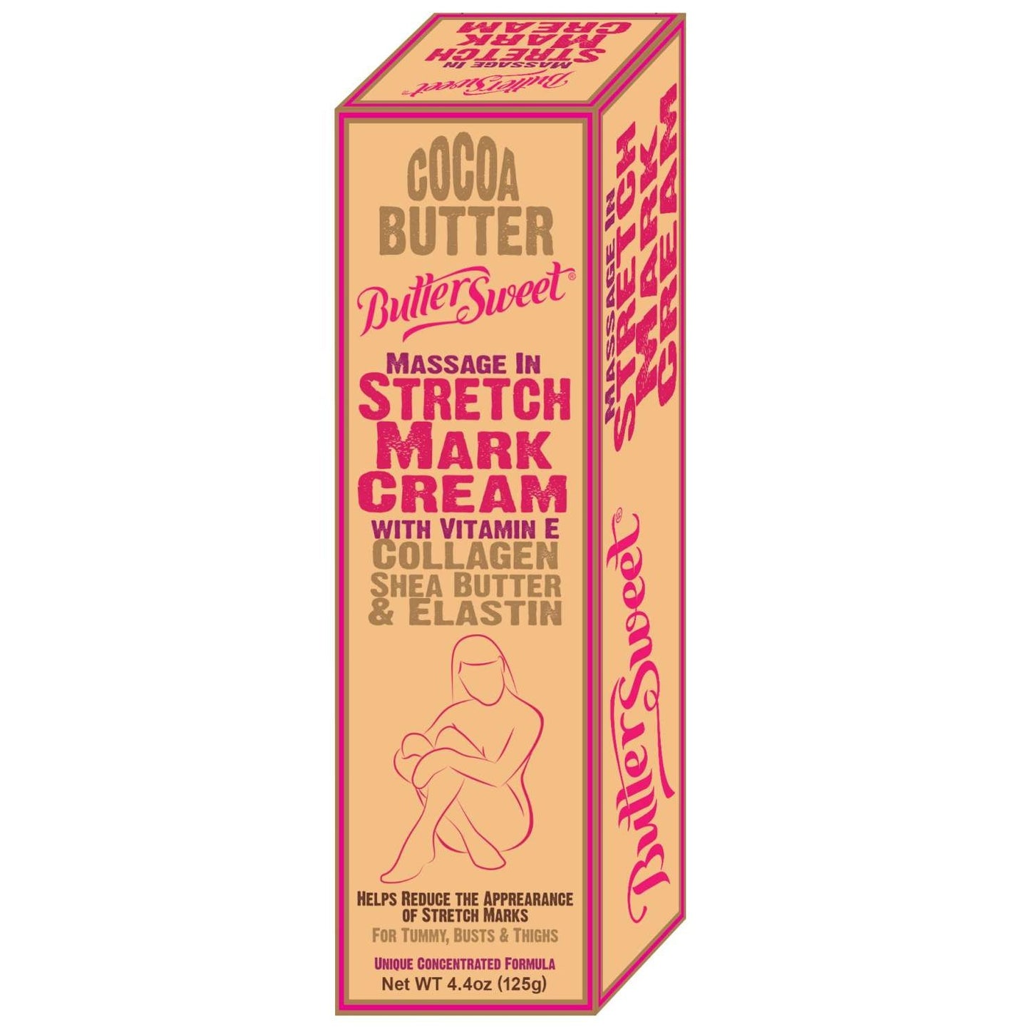 Crema para estrías dulce de mantequilla, 4.4 oz