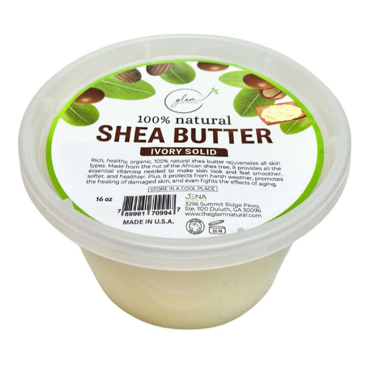 Glam Natural Shea Butter Ivory Solid 16 Oz