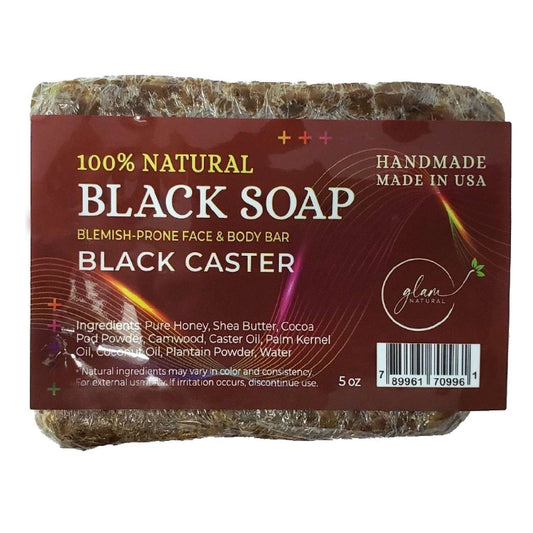 Glam Natural Black Soap Black Castor 5 Oz