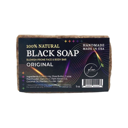 Glam Natural Black Soap Original 5 Oz