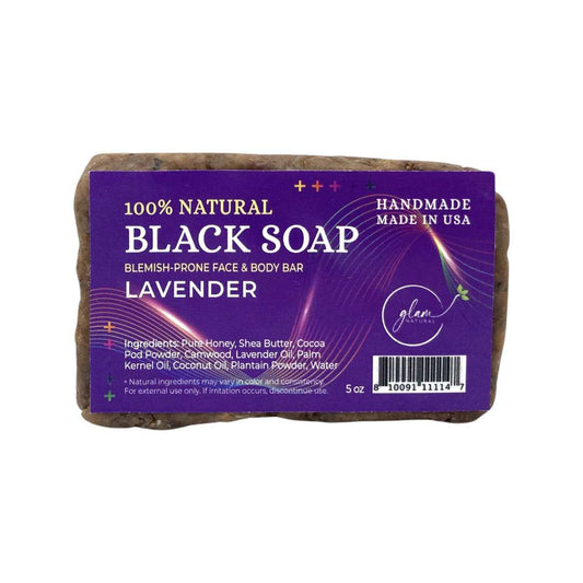 Glam Natural Black Soap Lavender 5 Oz