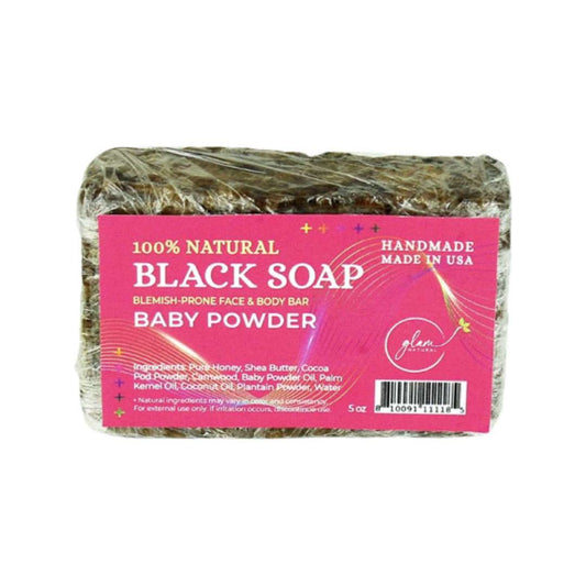Glam Natural Black Soap Baby Powder 5 Oz