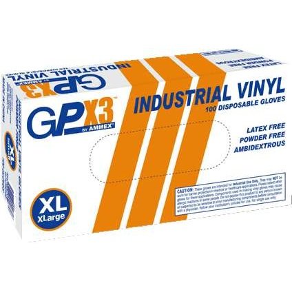 Guantes Guantes de vinilo sin polvo 100 piezas XL