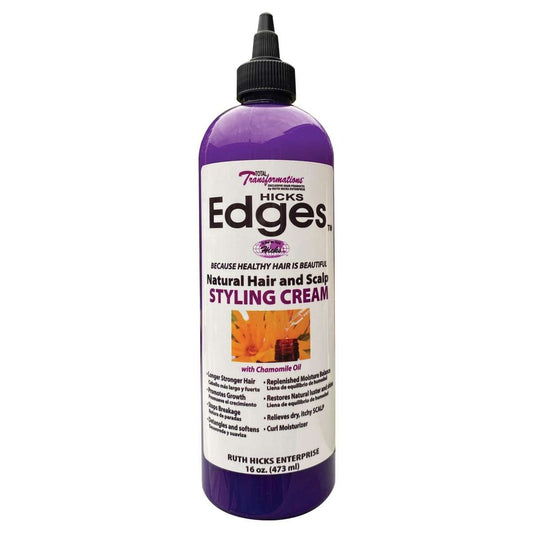 Hicks Edges Natural Hair And Scalp Styling Cream 16 Oz