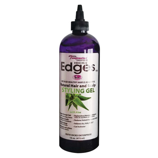 Hicks Edges Natural Hair And Scalp Styling Gel 16 Oz