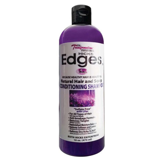 Hicks Edges Natural Hair And Scalp Conditioning Shampoo 16 Oz