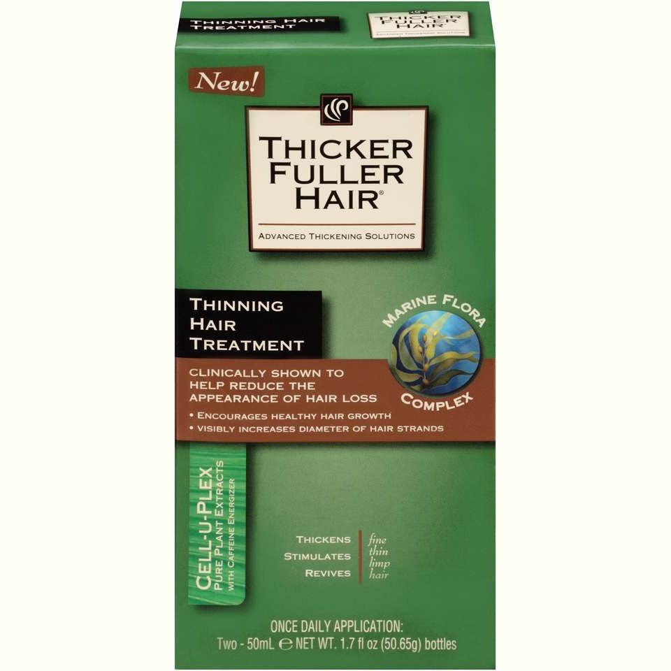 Tratamiento para adelgazar el cabello más grueso y completo, paquete de 2, 1,7 oz