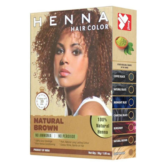 Jimy Henna Color Natural Brown 1.05 Oz