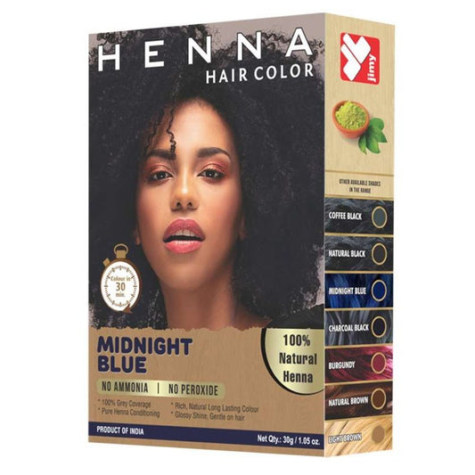 Jimy Henna Color Midnight Blue 1.05 Oz