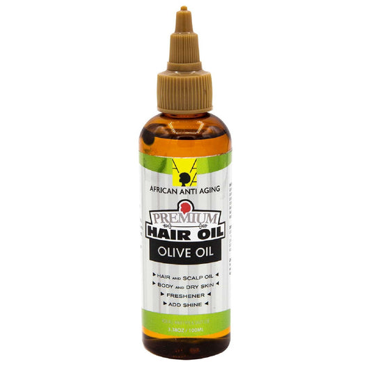 African Anti Aging Premium Hair Oil Olive 3.38 Oz