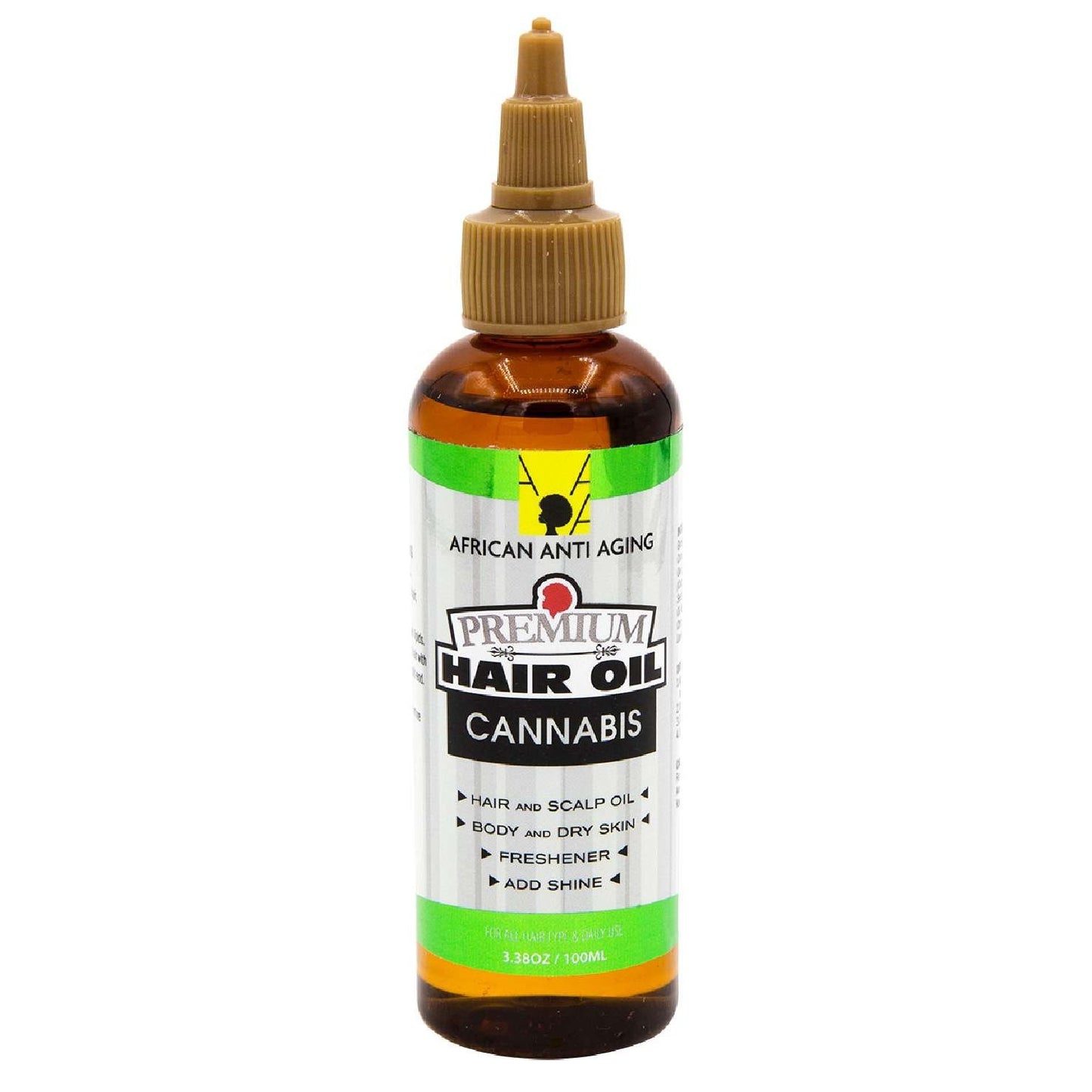 African Anti Aging Premium Hair Oil Cannabis 3.38 Oz