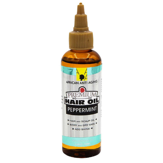 African Anti Aging Premium Hair Oil Pepermint 3.38 Oz