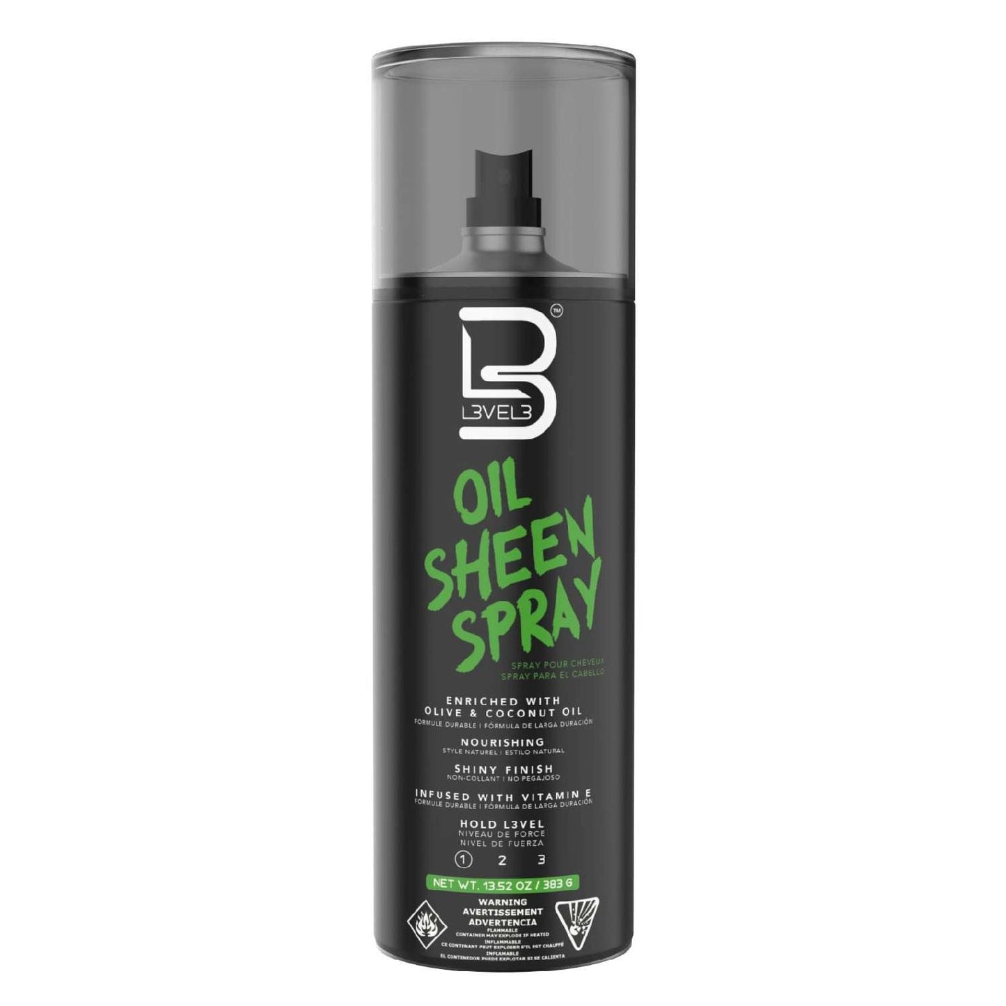 L3Vel3 Spray de brillo de aceite 13.51 Oz