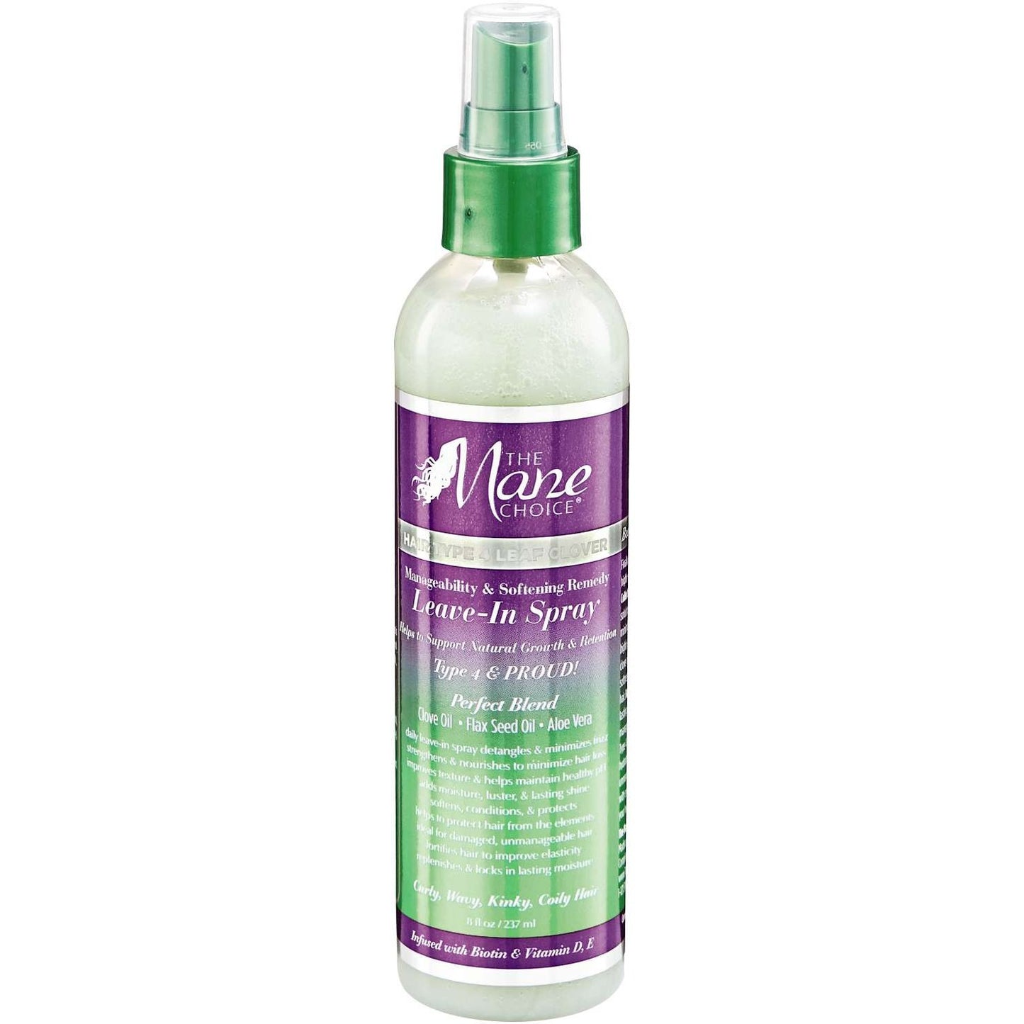 The Mane Choice Hair Type 4 Leaf Clover Manageability Softening Remedy Leave-In Spray 8 Oz