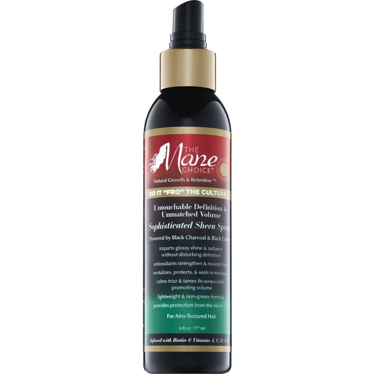 The Mane Choice Do It Fro The Culture Definición intacta Volumen incomparable Spray de brillo sofisticado 6 Oz