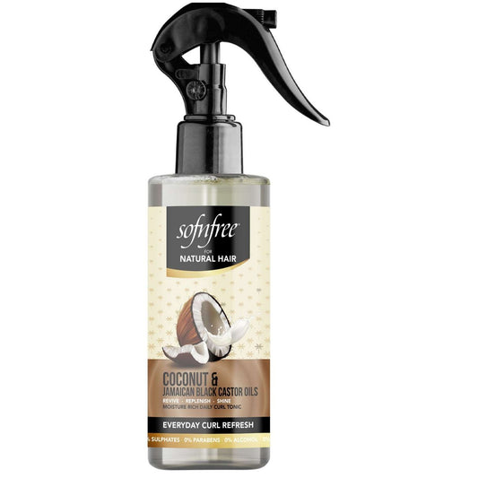 Sofnfree For Natural Hair Every Day Curl Refresh With Coconut  Jamaican Black Castor Oils 8 Fl Oz