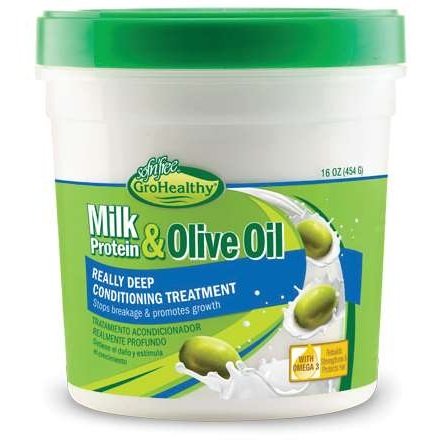Soft N Free Gro Healthy Milk  Olive Deep Conditioning Treament 16 Oz