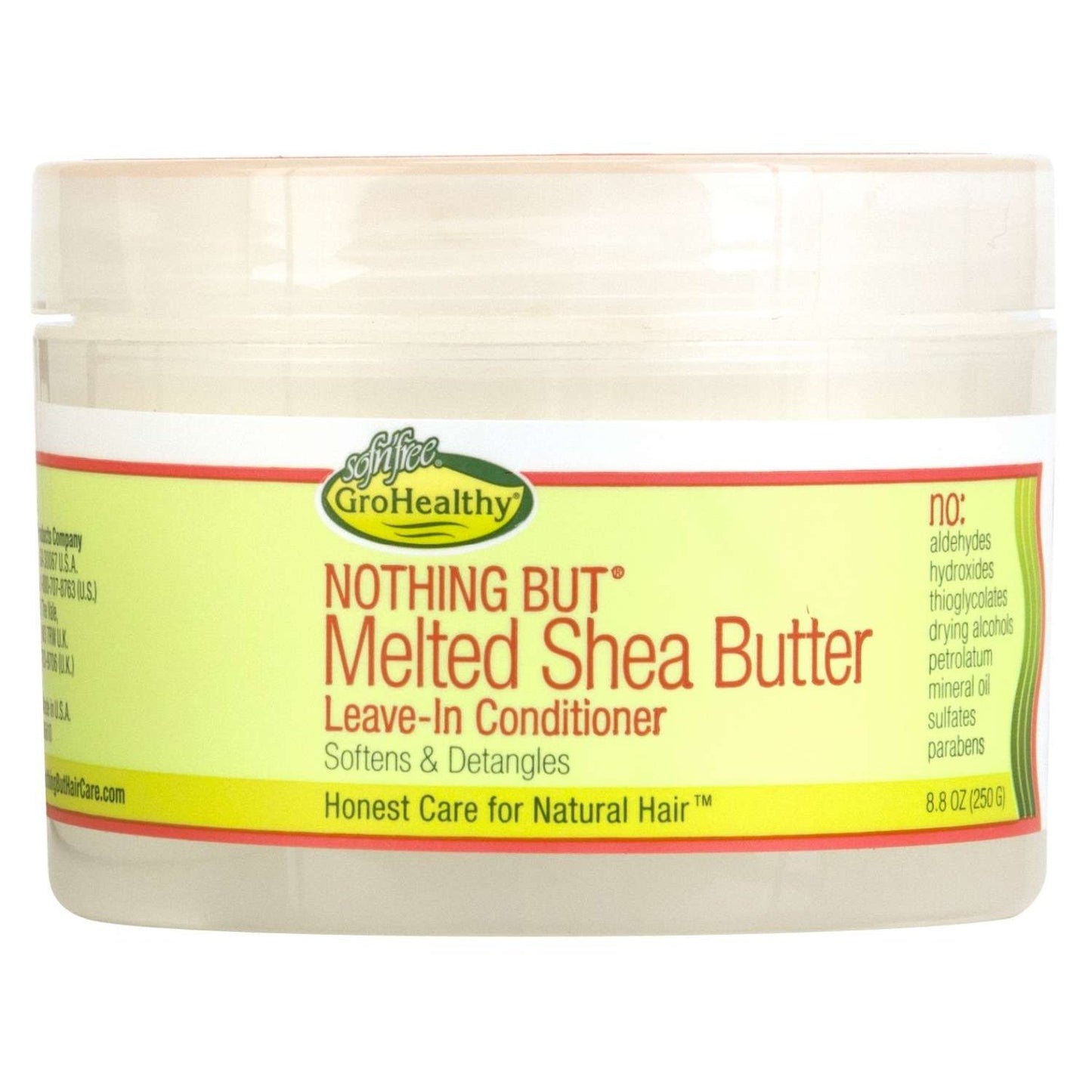 Sofnfree Grohealthy Nothing But Melted Shea Butter Acondicionador sin enjuague 8.8 Oz