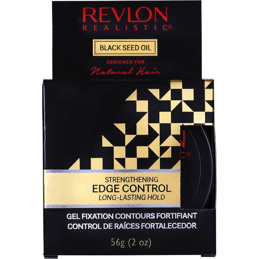 Revlon Realistic Black Seed Oil Strengthening Edge Control Long-Lasting Hold 2 Oz
