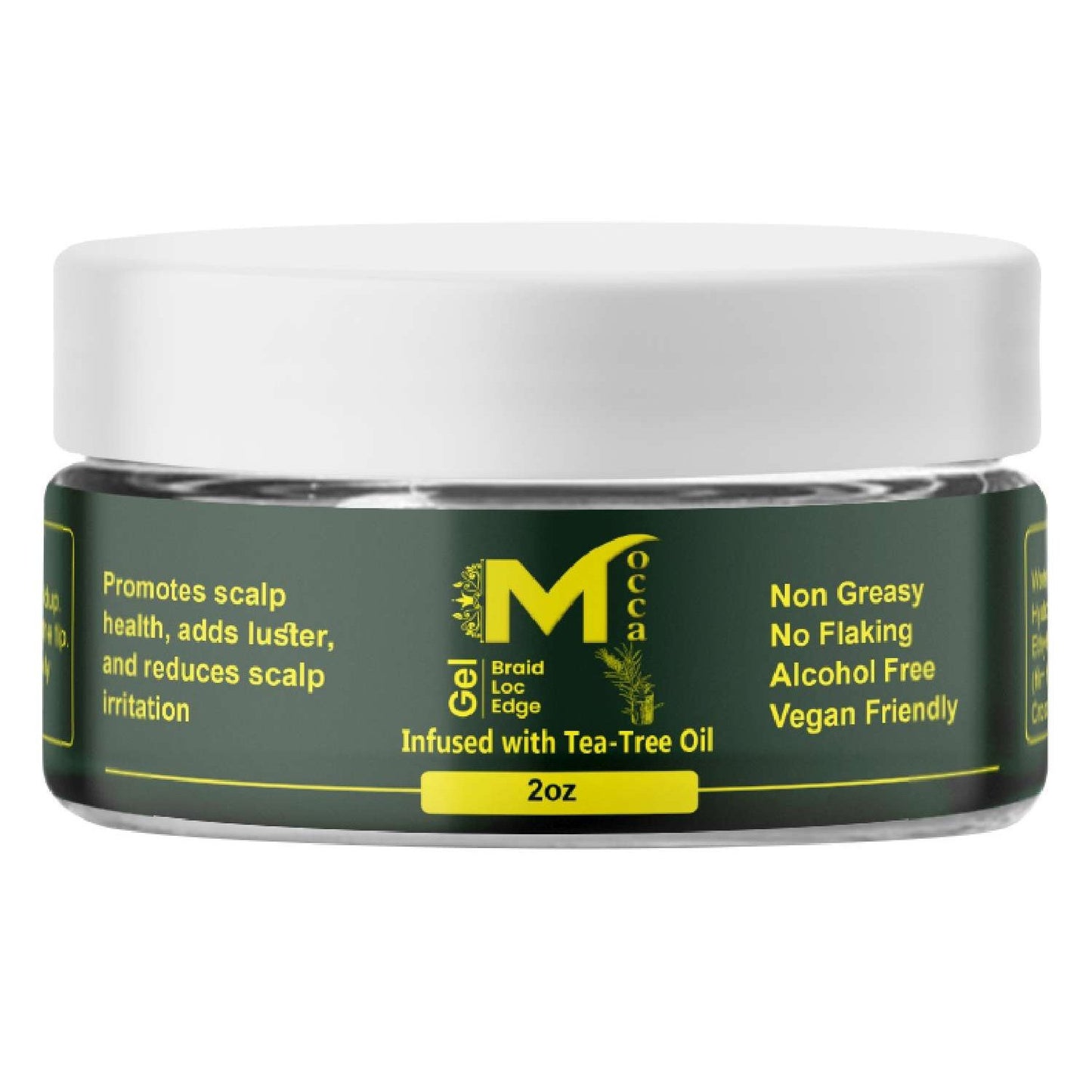 Mocca Healthy Braiding Loc And Twist Gel Árbol de Té 2 Oz