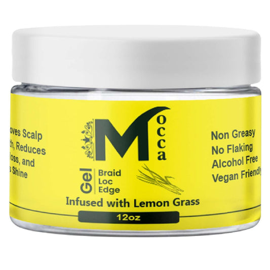 Mocca Healthy Braiding Loc And Twist Gel Lemongrass 12 Oz
