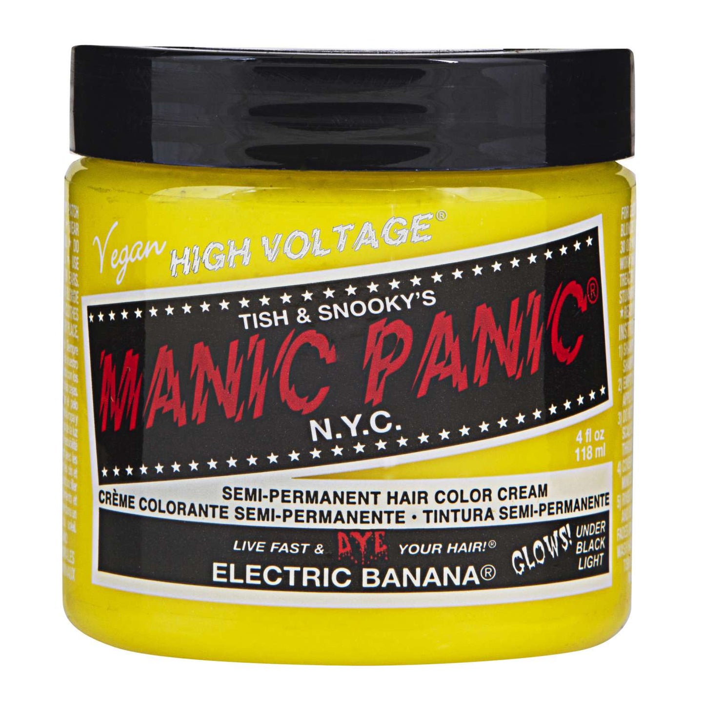 Color de cabello en crema semipermanente Manic Panic - Plátano eléctrico 4 Oz