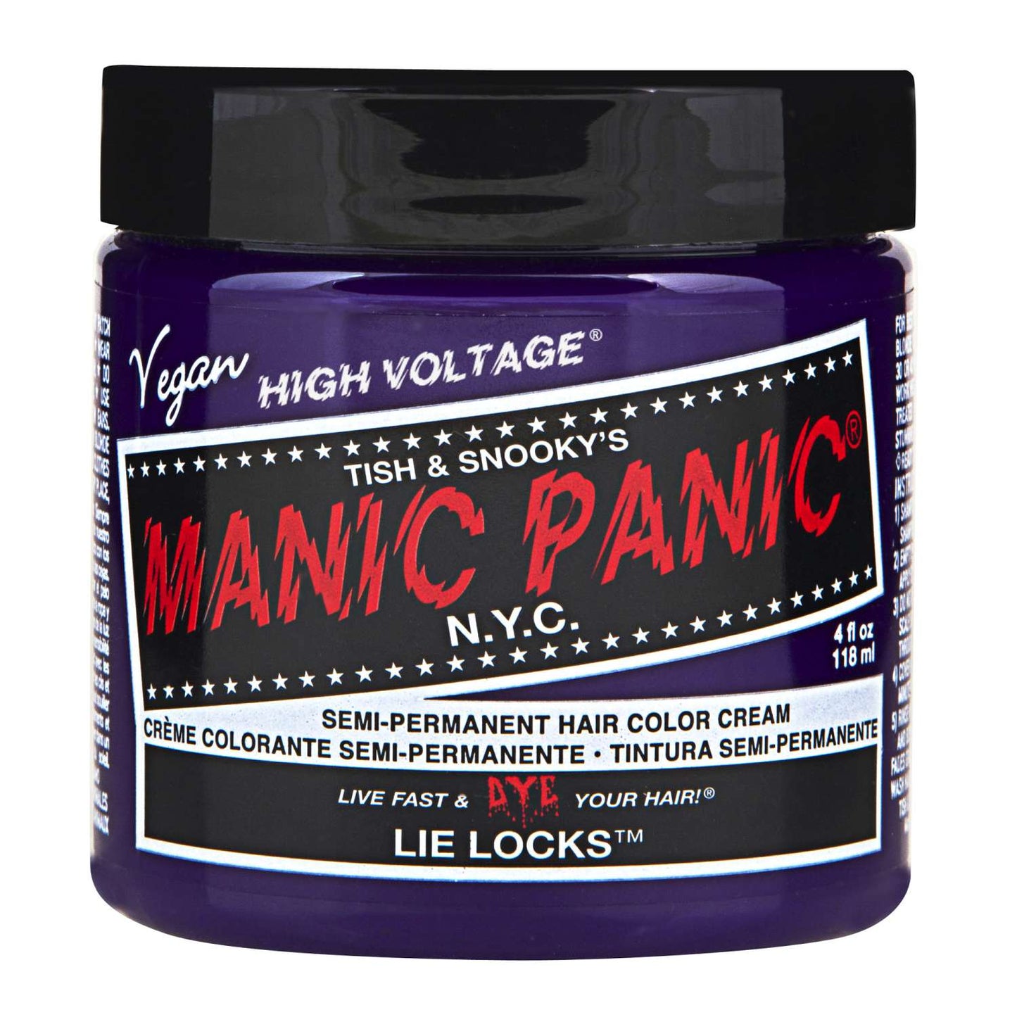 Color de cabello en crema semipermanente Manic Panic - Lie Locks 4 Oz
