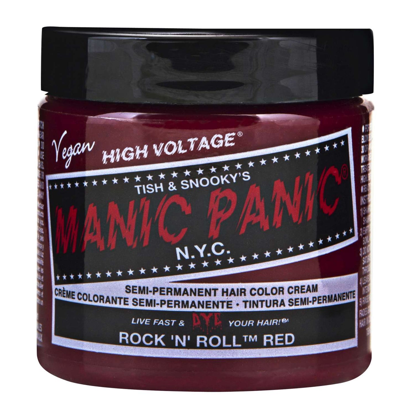 Color de cabello en crema semipermanente Manic Panic - Rock N Roll Red 4 Oz