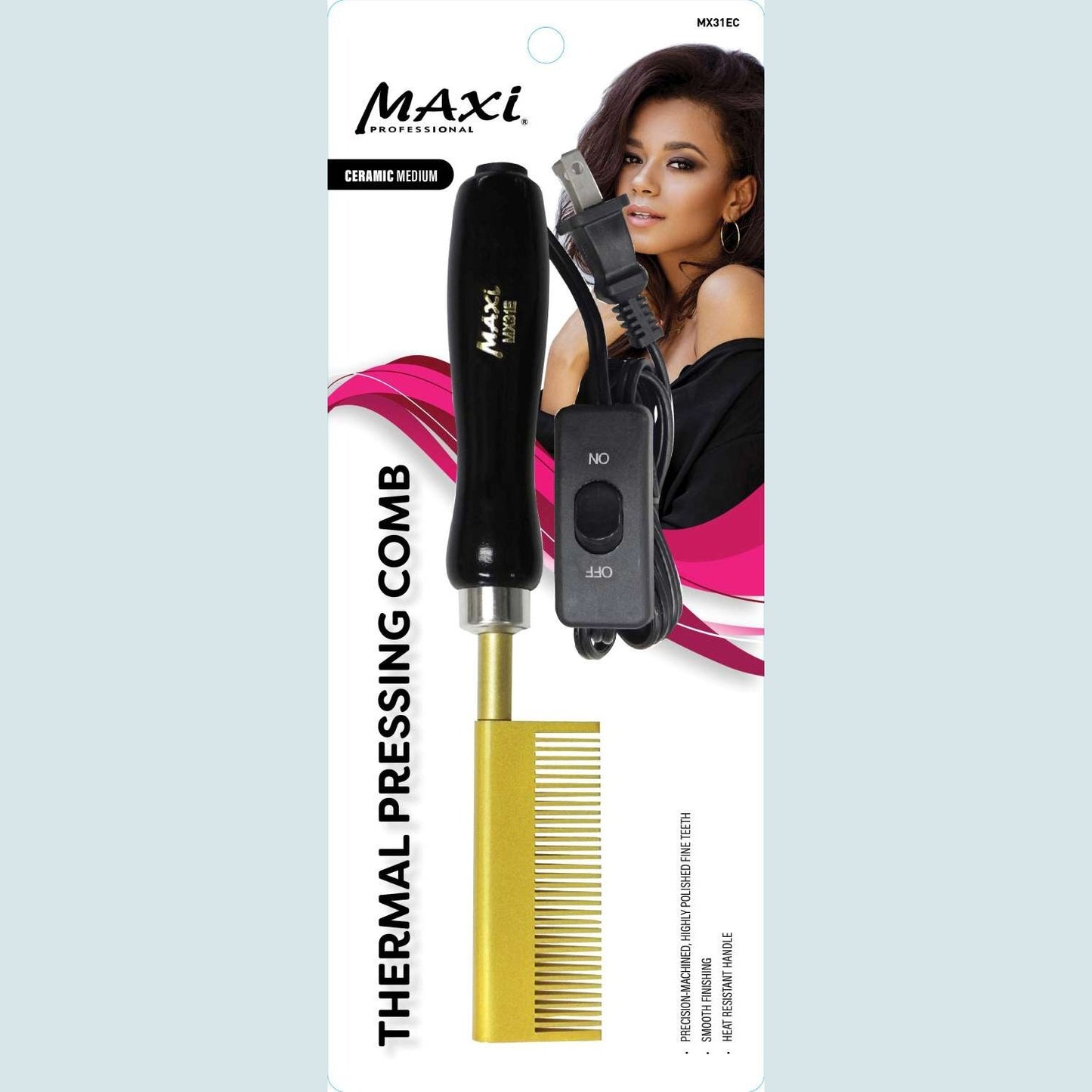 Maxi Hair Tool Presionando Peine Electrónico Cerámica