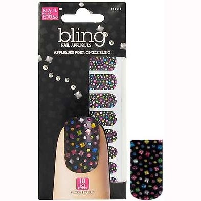 Bling Nail 14 Black Jewels