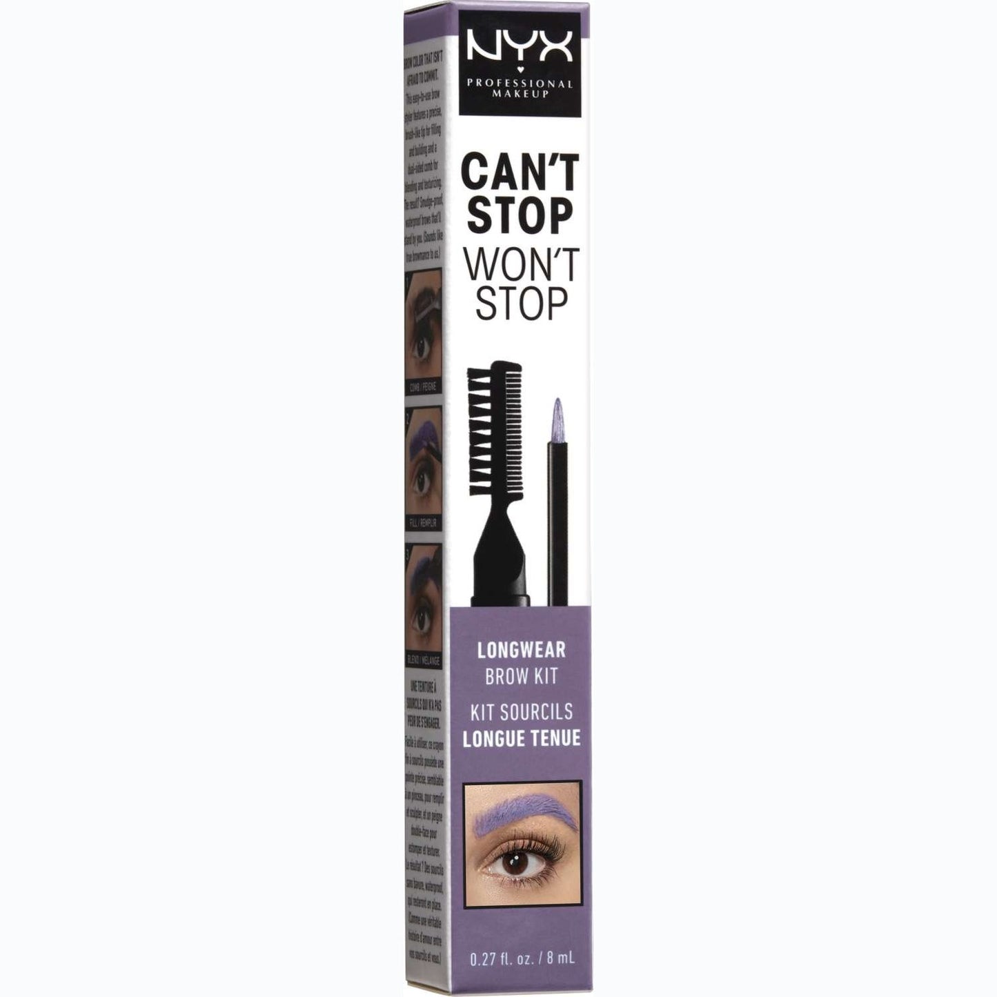 NYX Cant Stop Wont Stop Longwear Brow Kit Purple - 10