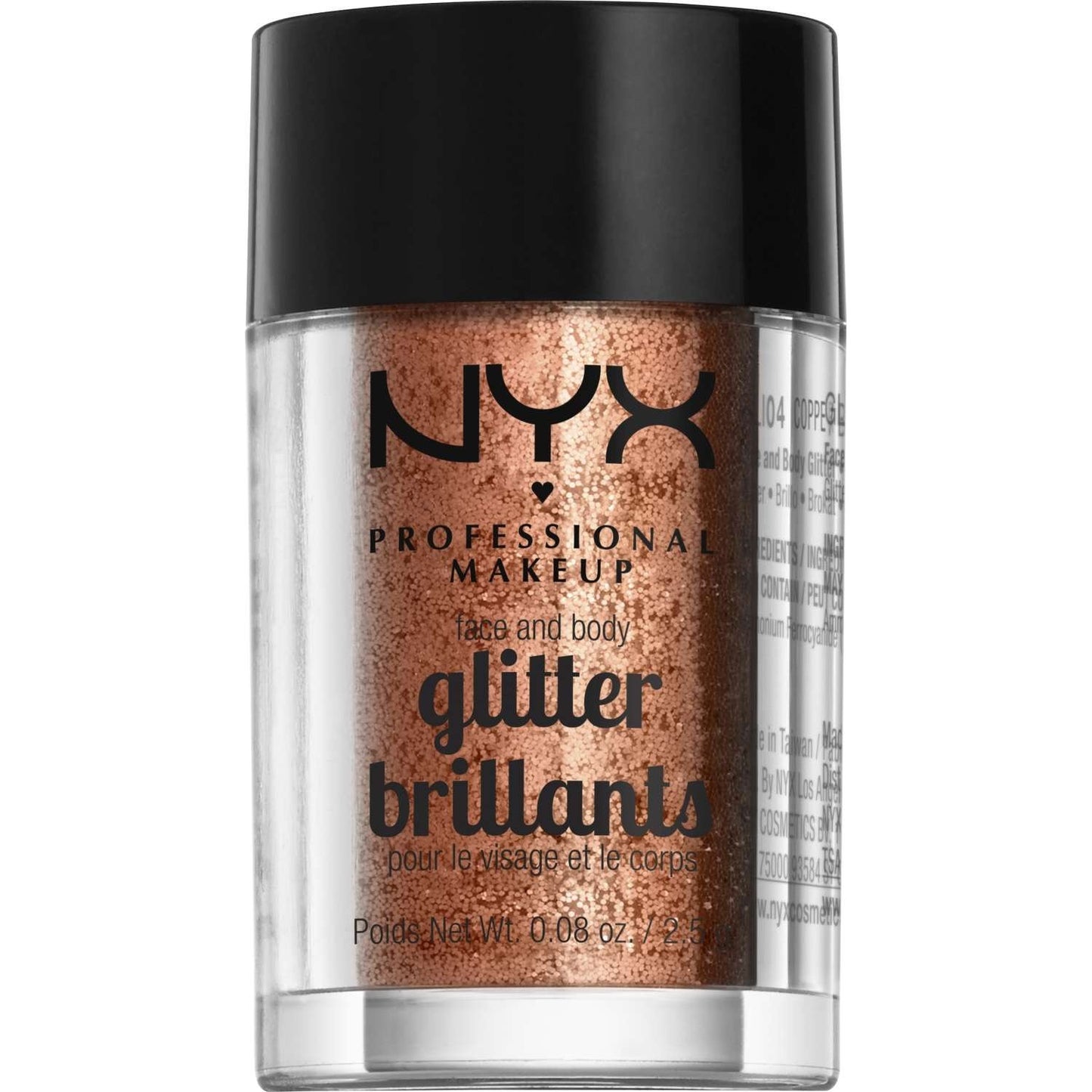 NYX Face And Body Glitter 04 - Copper 0.08 Oz