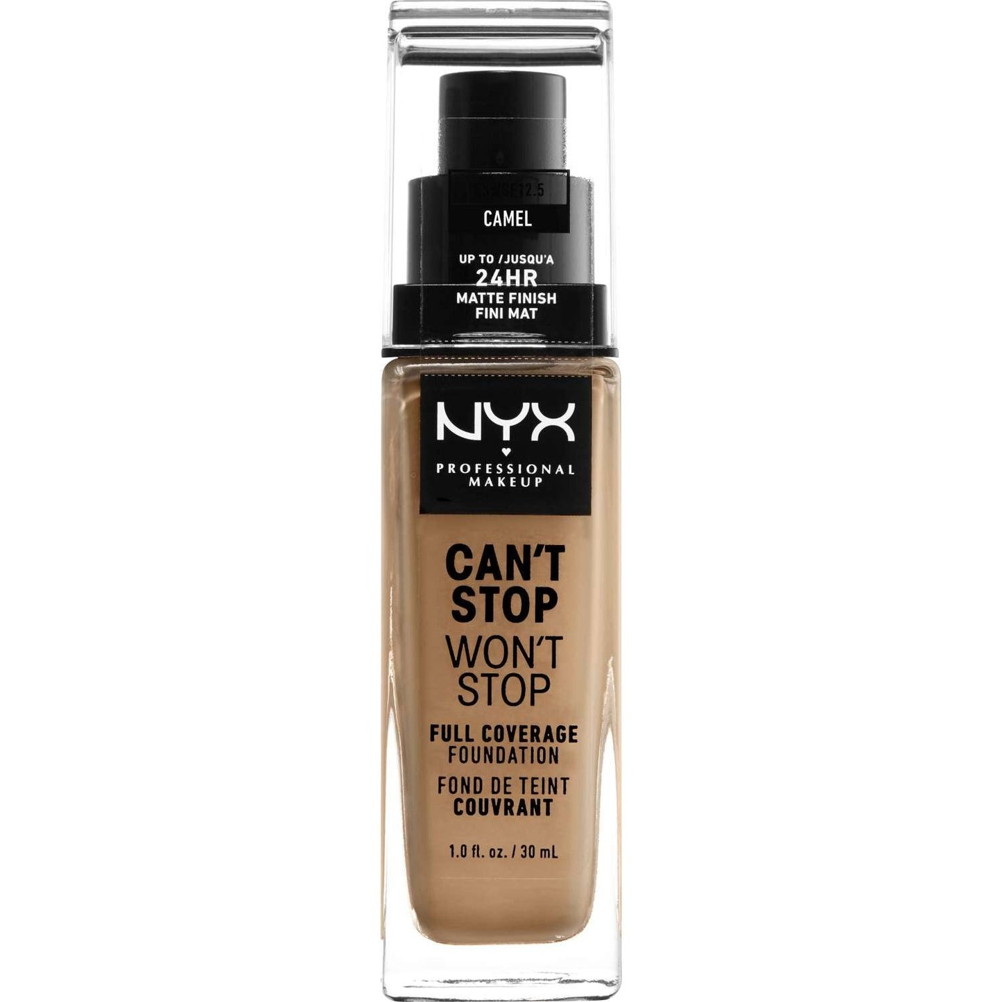 NYX Cant Stop Wont Stop Full Coverage Foundation 12.5 - Camel 1.0 FL Oz