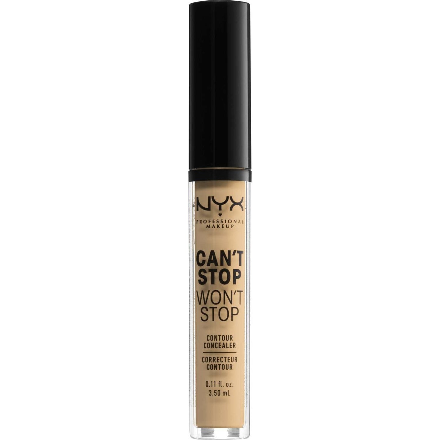 NYX Cant Stop Wont Stop Contour Concealer 8 - True Beige 0.11 Fl Oz