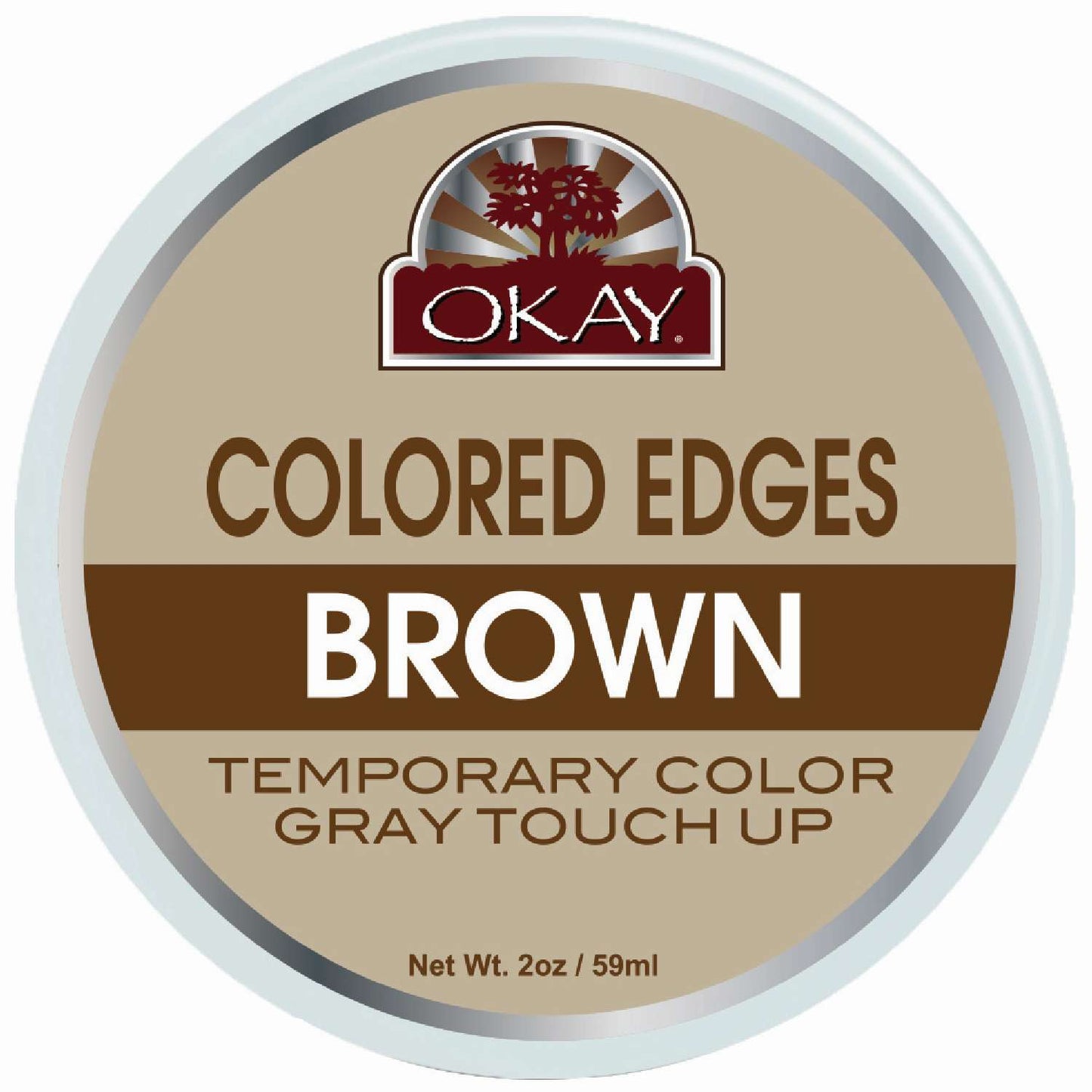 Okay Okay Colored Edges Brown 0.5 Oz
