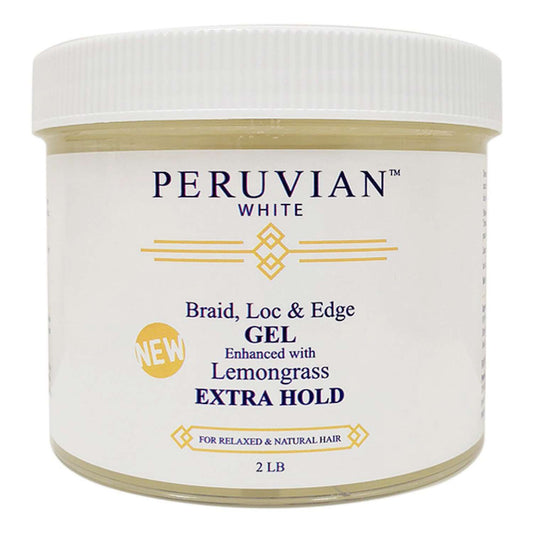 Peruvian White Braids Loc  Edge Lemongrass Extra Hold 32 Oz