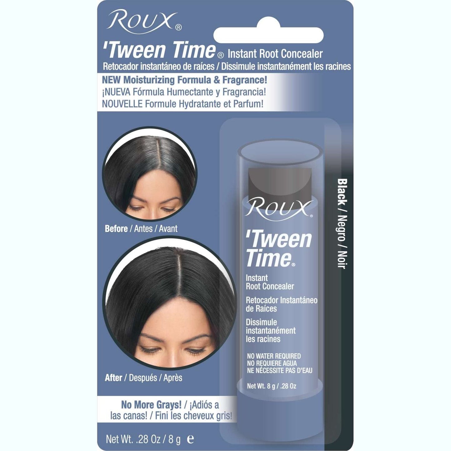 Corrector instantáneo de raíces Roux Tween Time, negro, 0,28 onzas