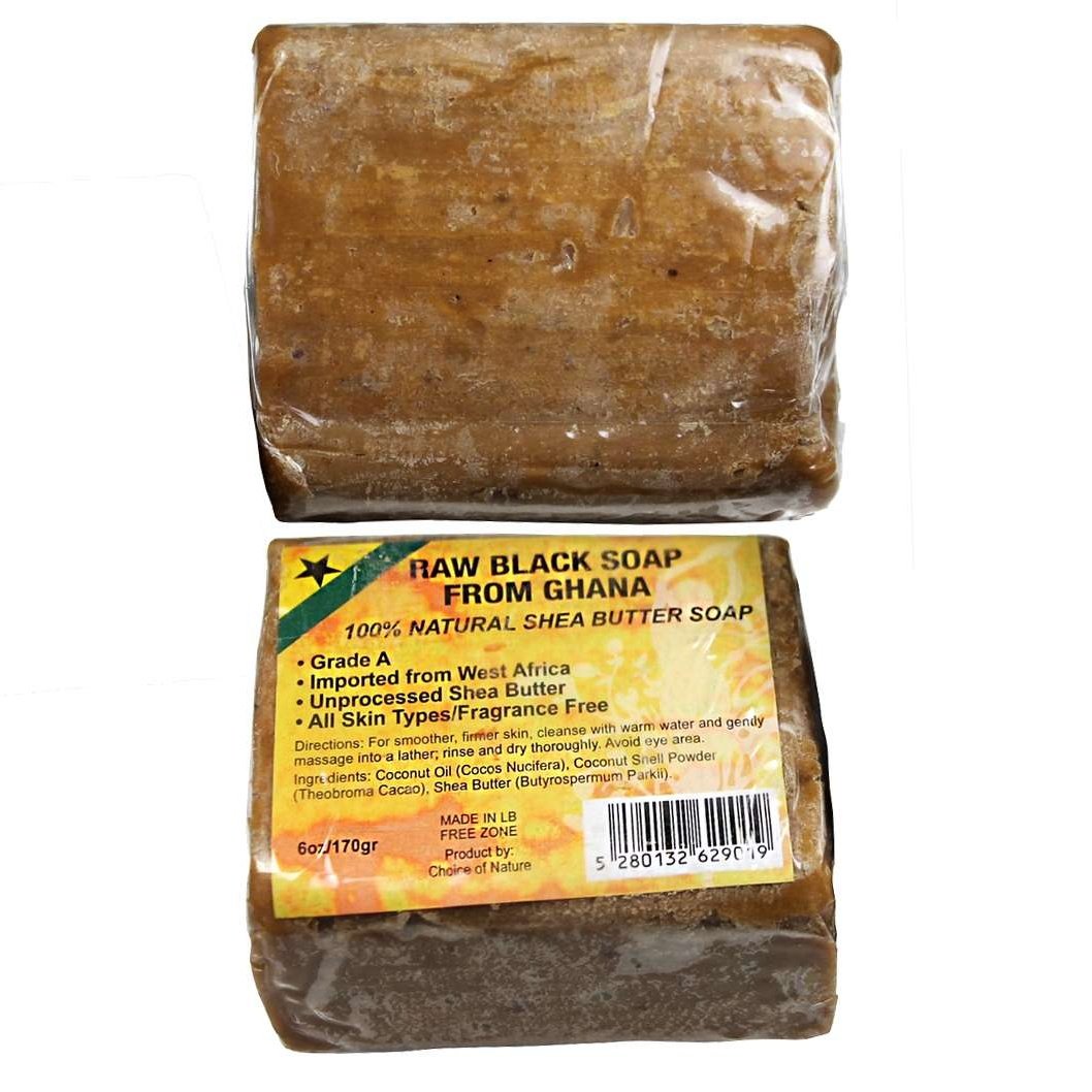 Manteca de karité 100Perc Jabón negro crudo 6 oz