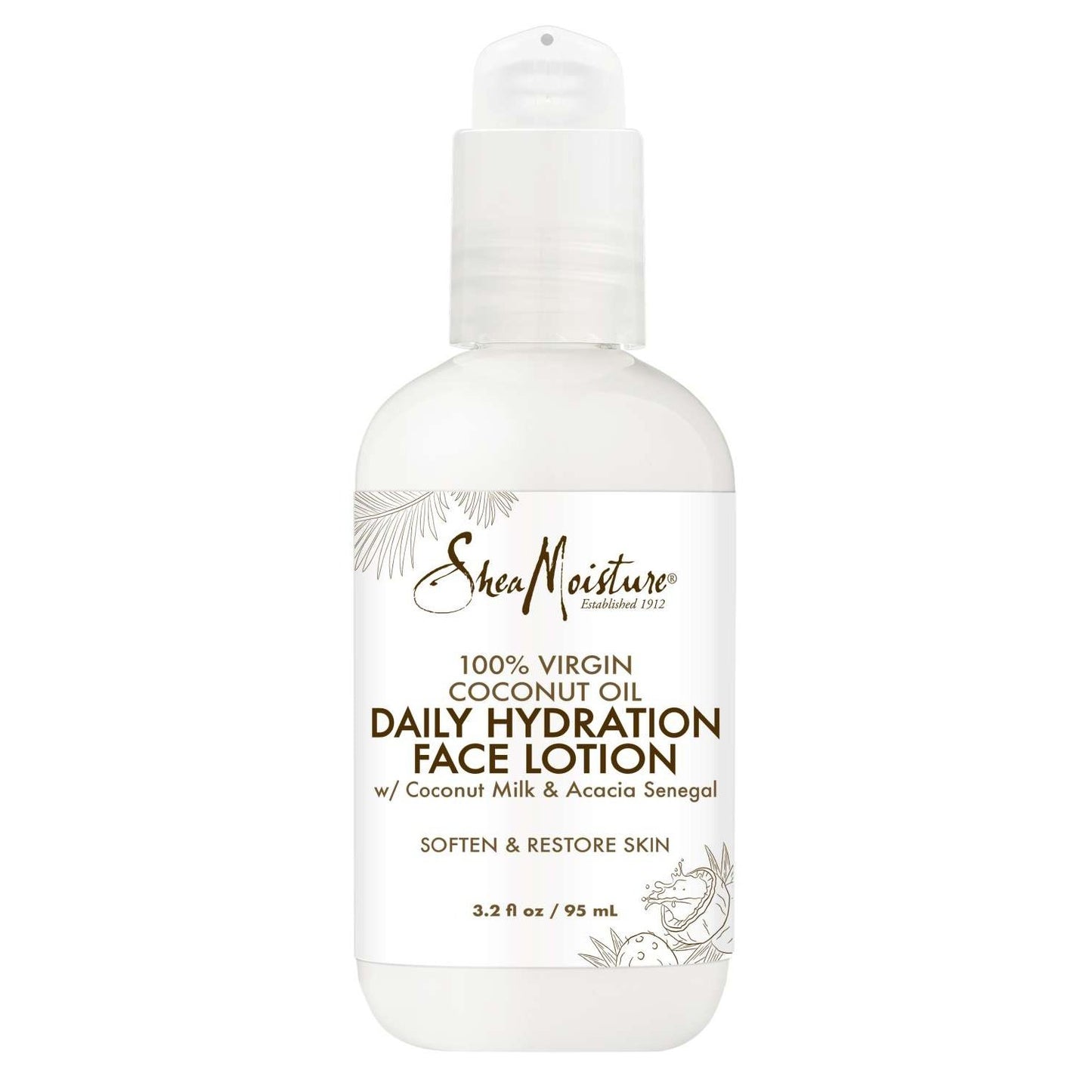Shea Moisture 100% Virgin Coconut Oil Daily Hydration Face Lotion 3.2 Oz