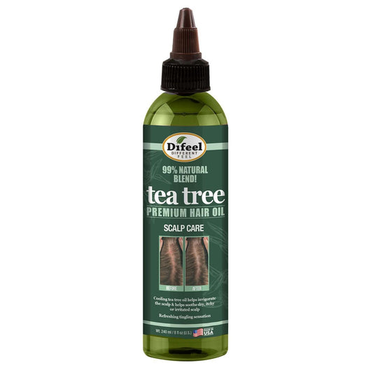Difeel 99% Natural Premium Hair Oil Tea Tree Scalp Care 8 Oz