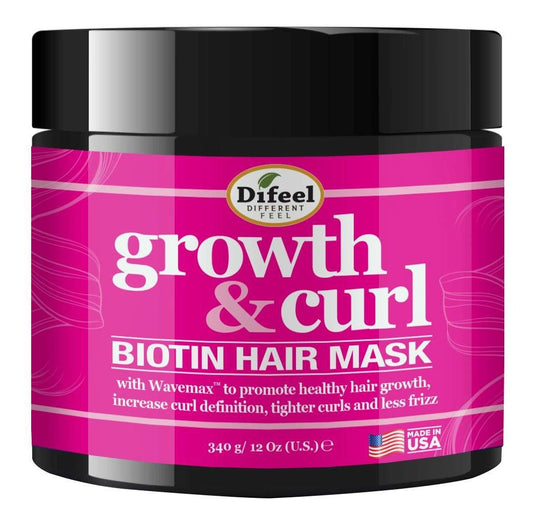 Difeel Growth And Curl Biotin Hair Mask 12 Oz